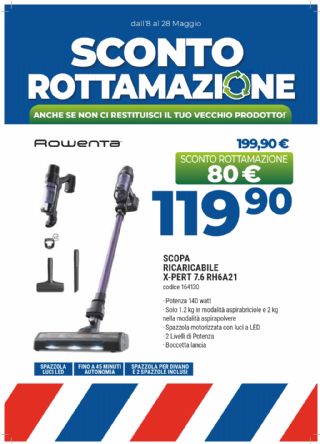 SCOPA ELETTRICA ROWENTA RH6A21 RICARICABILE
